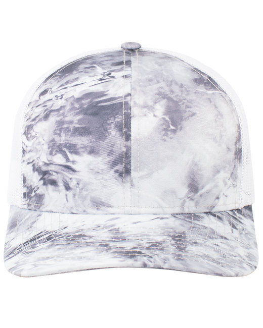 Pacific Headwear 107C Snapback Trucker Hat Doba OS HAILSTONE/ WHITE